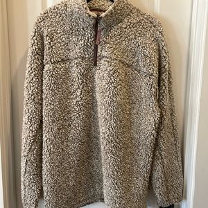 True Grit Sherpa Original Frosty Tipped Pullover Jacket  Women’s L Men’s Medium